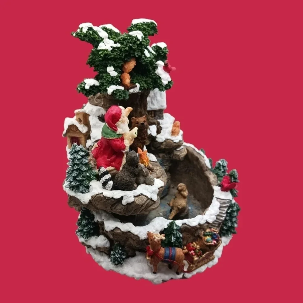 Traditions vtg christmas decorative table top fountain